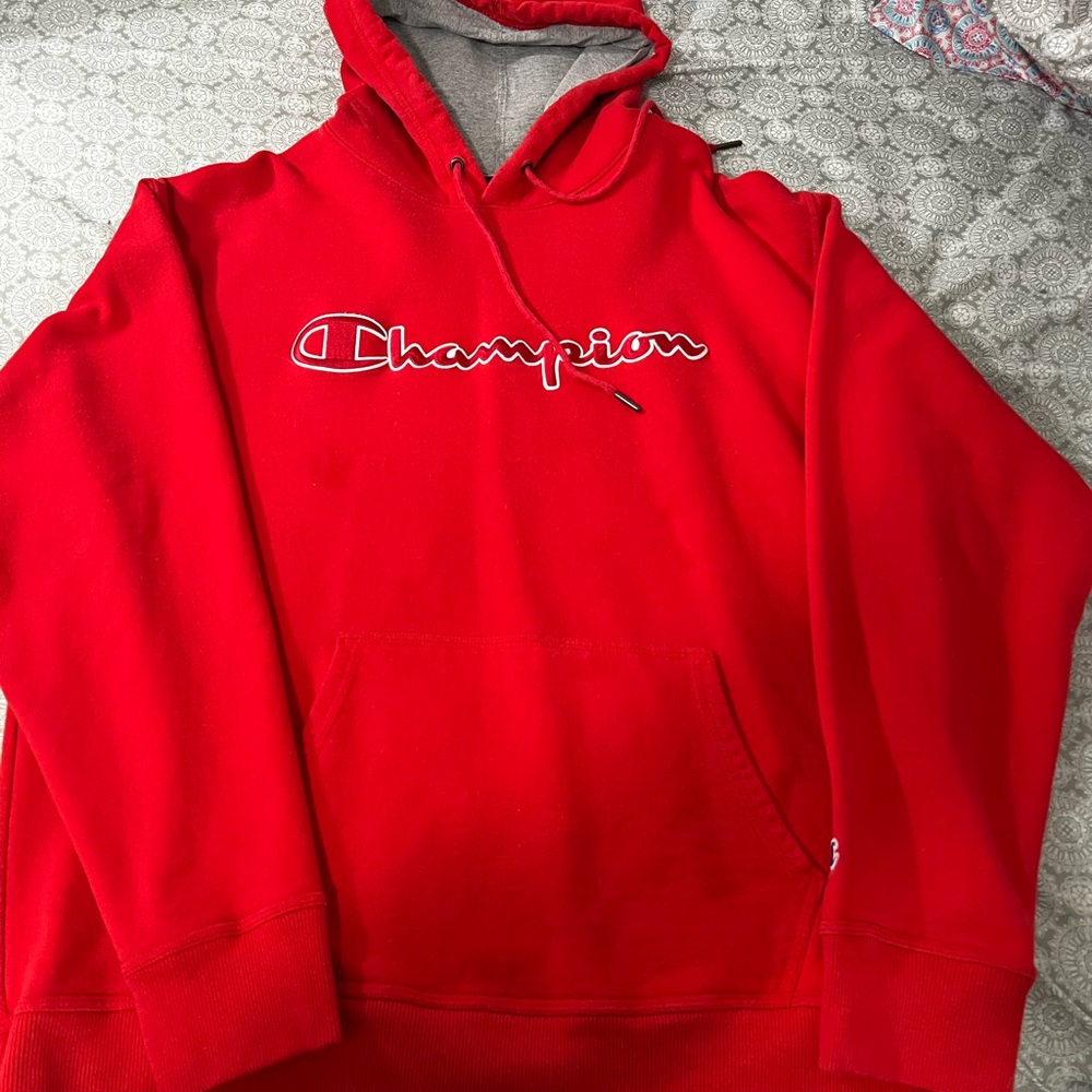 Men’s red champion extra large hoodie